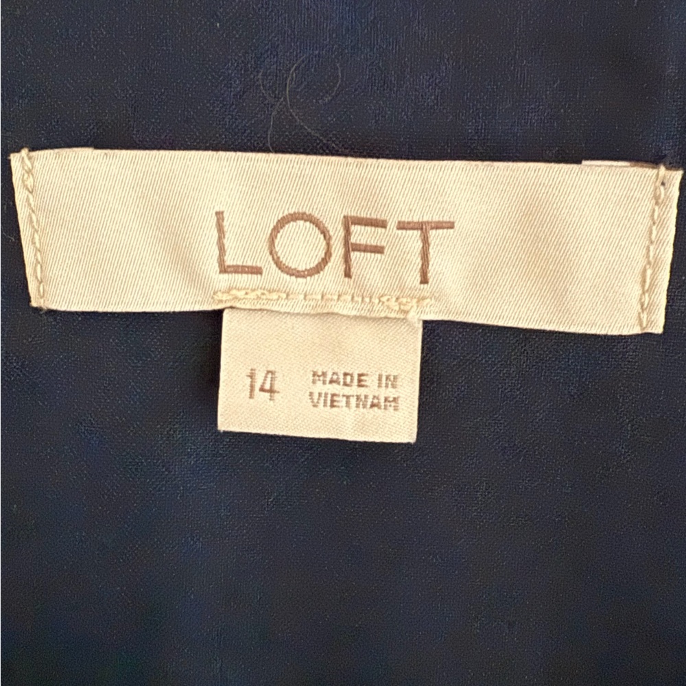 Ann Taylor LOFT Blue and White Embroidered Skirt - Picture 6 of 7